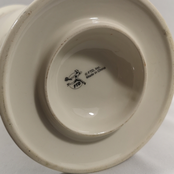 Large 10" Flower Vase with Purple & Pink Floral Design, Collectable from FTD - Picture 4 of 4